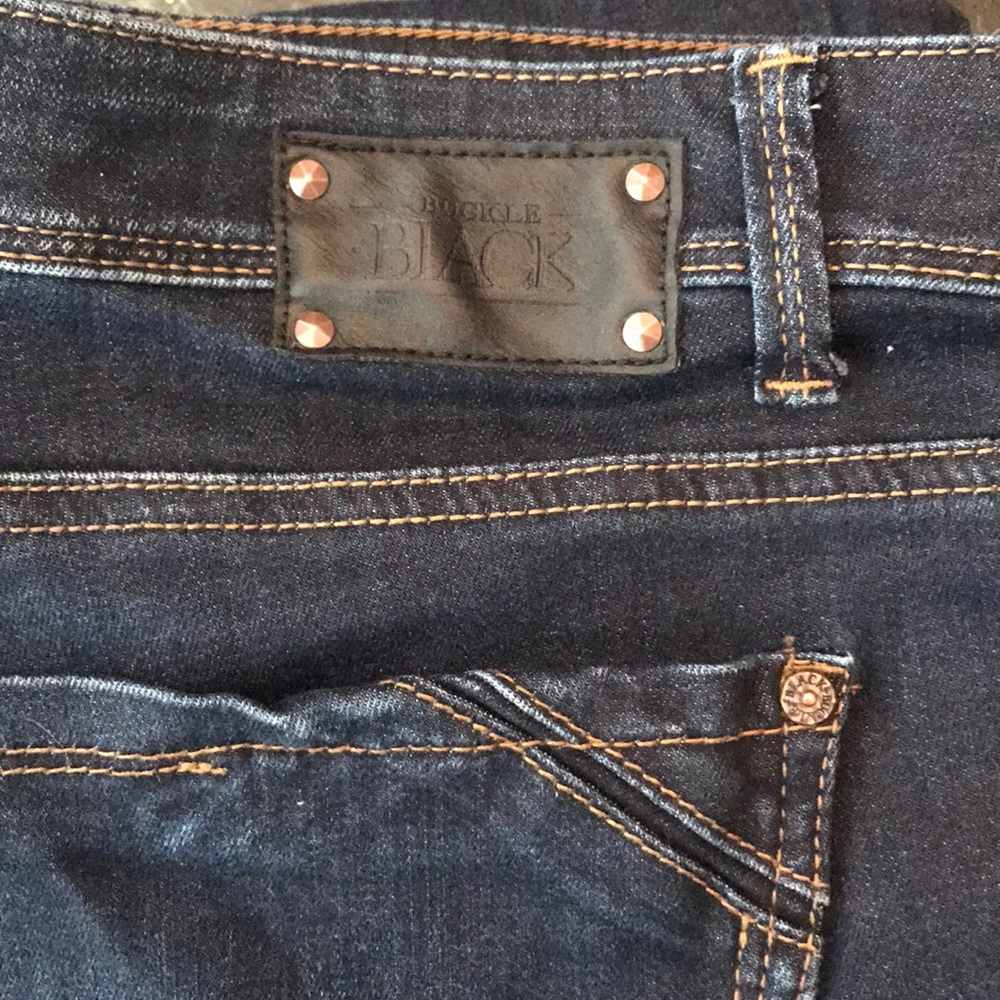 Buckle Black Womans Jeans